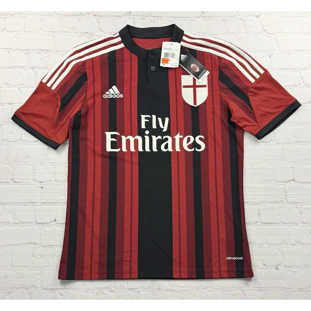 Adidas Climacool AC Milan Football Club Italian Soccer Jersey YOUTH Sz 15-16 XL